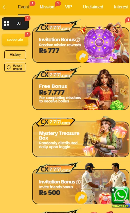 CX777 Game bonuses