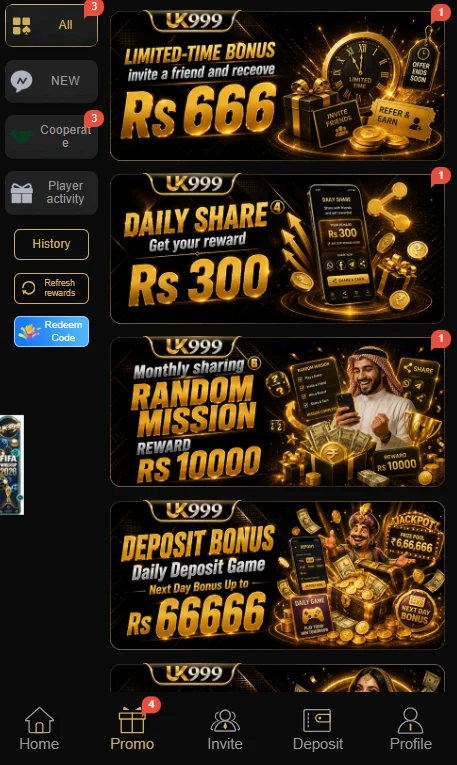 UK999 Game Bonuses