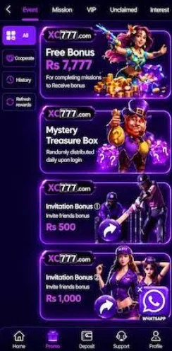 XC777 Game bonuses
