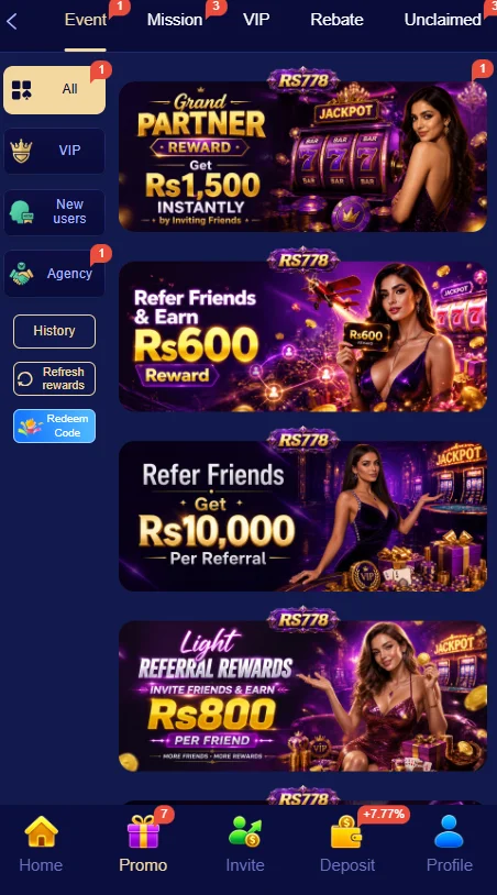 RS778 Game Bonuses